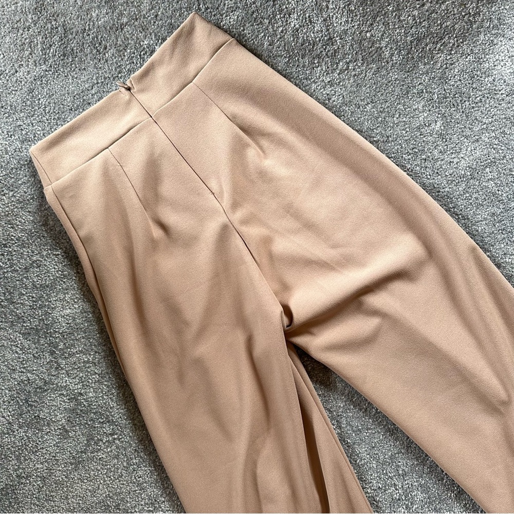 NWOT Fashion Nova Call It Even taupe beige Wide Leg Dress Pants, Size XS - Picture 11 of 16